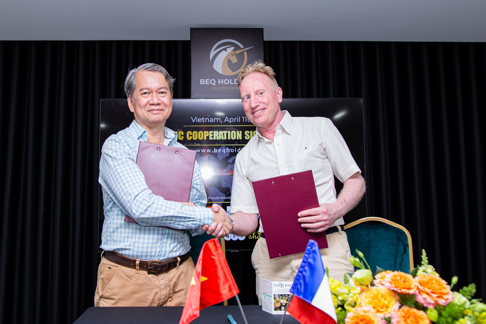 Mr. MAI Huu Minh, Founder BeQ Holdings and Mr. Olivier JACQUOT